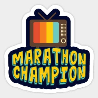 TV Marathon Champion Sticker